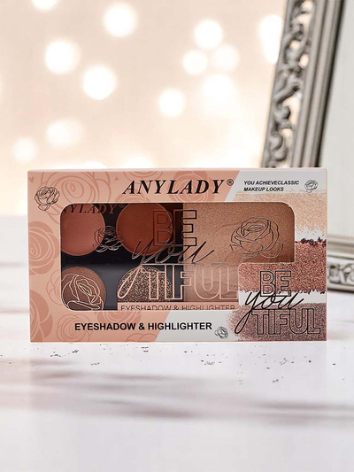 4 színű csillámos szemhéjpúder és highlighter paletta Ruby Glamour