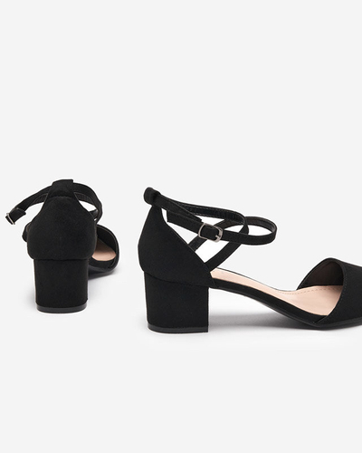 Női fekete szandál oszlopon Crisco - Footwear