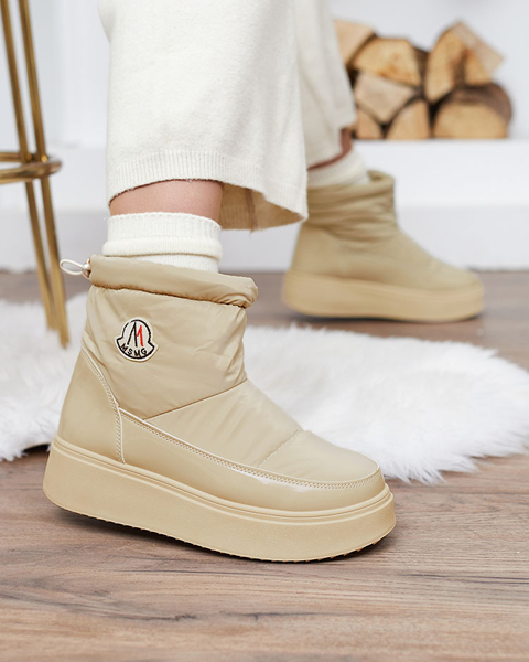 Royalfashion Női csúszós hócsizma világosbarna színben Ademra