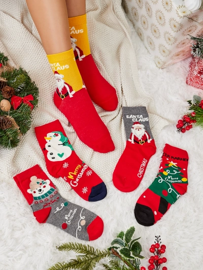 Royalfashion Női hosszú ünnepi zokni 5/csomag