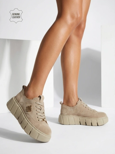 Renos sportos női sneakerek természetes bőrből