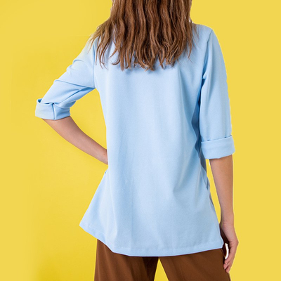 Női kék köpeny rögzítés nélkül - Ruházat