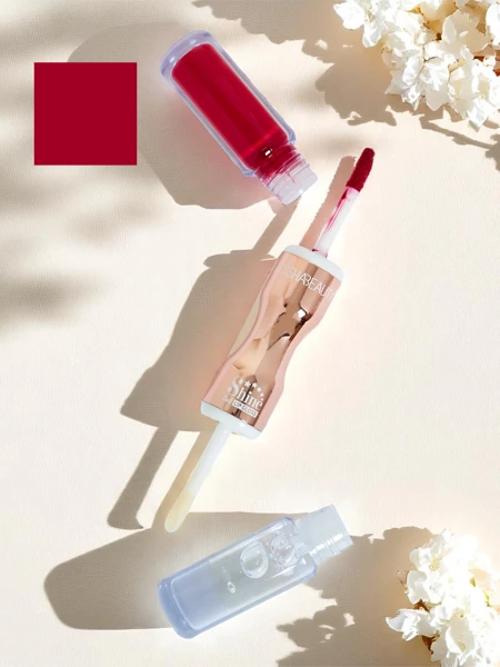 Rúzs és átlátszó szájfény 2 az 1-ben Russian Red