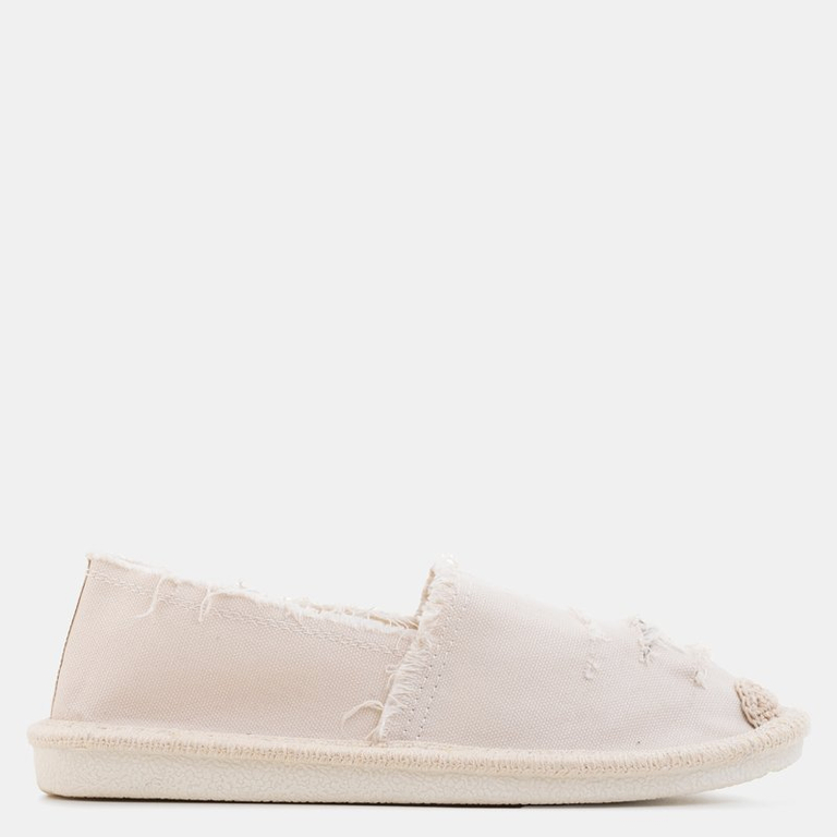 Bézs színű espadrillák nőknek kivágással Riev - Cipő