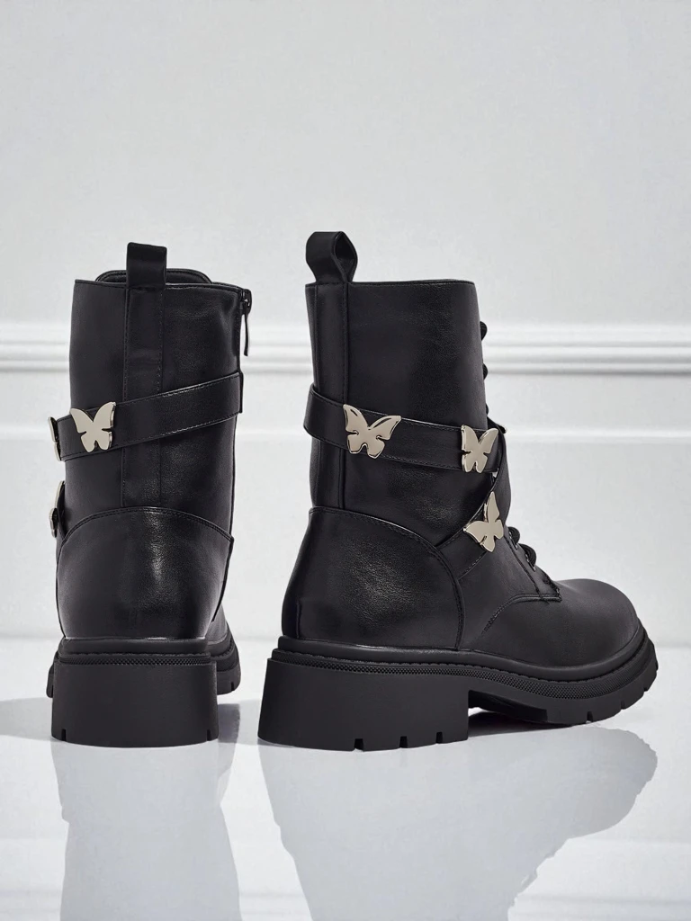 Női worker bakancsok díszítéssel Motill