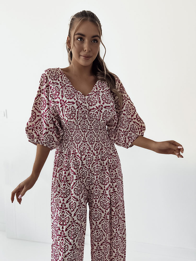 Royalfashion Mintás női kezeslábas