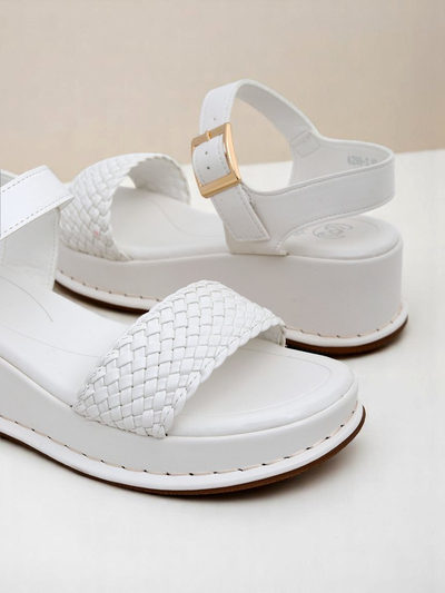 Királyi divat női platform szandál fonott pánttal Fiolle