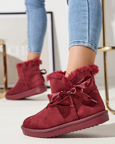 OUTLET Maroon női hócsizma masnival Rimms- Footwear