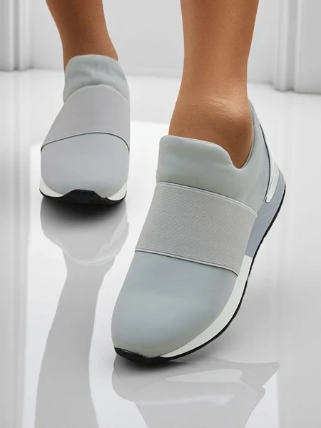 Damskie sneakersy Selene Grigio płaska podeszwa gołębi szary modny styl