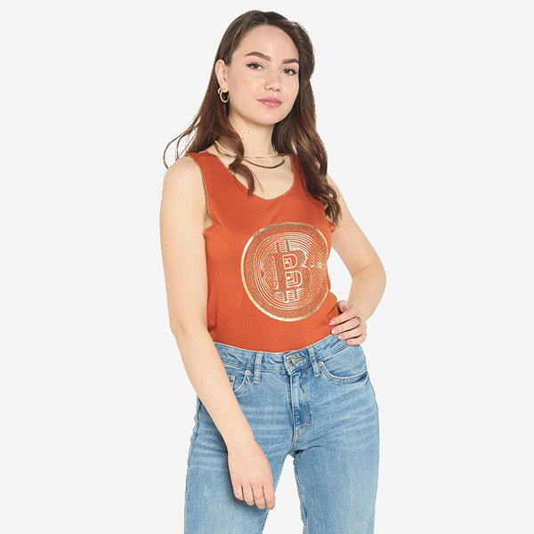 Arany tevemintás női felső - Ruházat