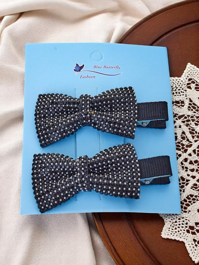 Royalfashion 2 darabos hajcsat szett masnikkal és strasszokkal Isadora