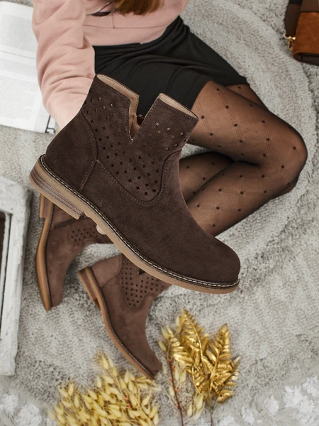 Rito női természetes bőr bokacsizma