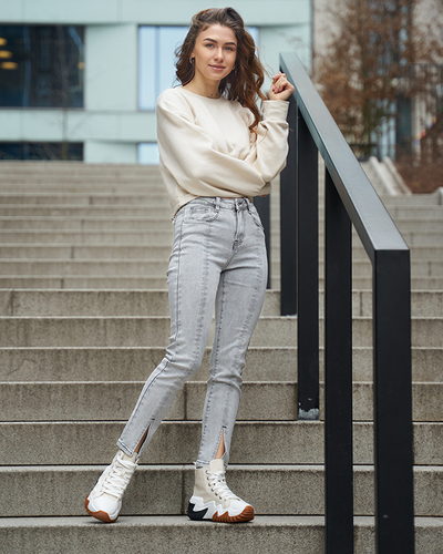 Bézs színű női sportcipő a'la tornacipő Vei - Lábbeli