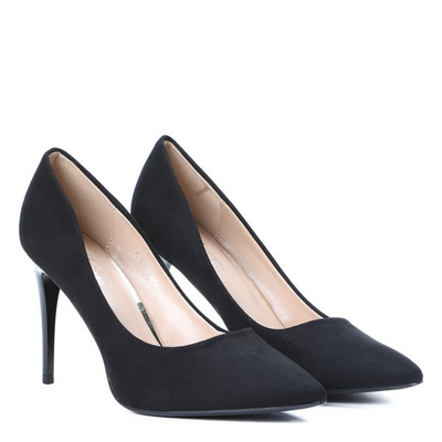 Czarne czółenka na szpilce Loretta - Obuwie