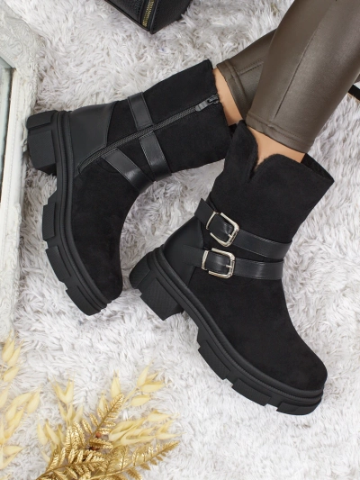 Magas szárú női öko velúr Callire bokacsizma