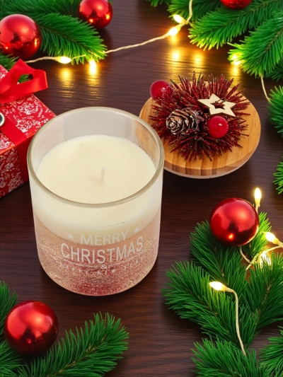 Karácsonyi illatgyertya Merry Christmas Happy New Year