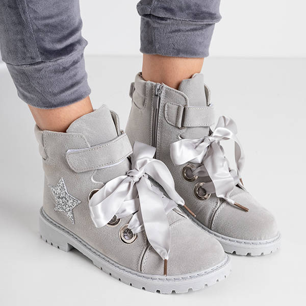 OUTLET Világosszürke női táska Misaki díszítéssel - Lábbeli