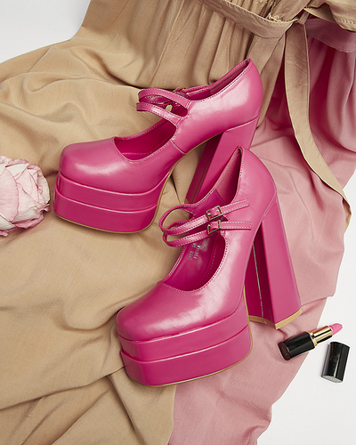 Fukszia női magas tűsarkú cipő Edisa - Lábbeli