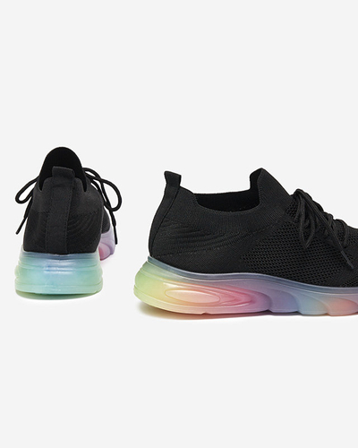 Fekete női sportcipő Afin színű talppal- Lábbeli