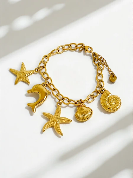 Solaria Lunae Aurelia nyaklánc – nap és hold charmokkal