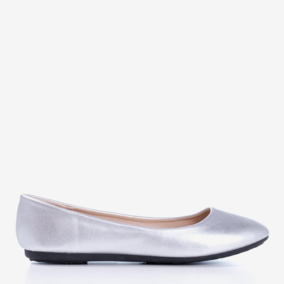 KIMENET Marius ezüst ökobőr balerinái - Lábbeli