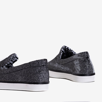 Fekete Sparkle Night női fényes tornacipő - cipő