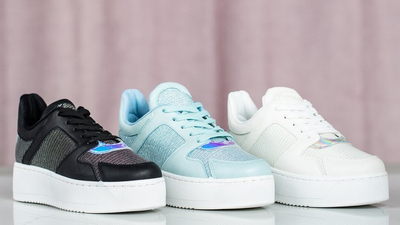 Niebieskie sportowe buty na platformie Salsa - Obuwie