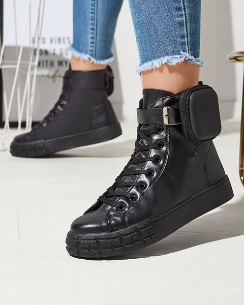 Fekete női sportcipő tasakkal Efiffe- Footwear