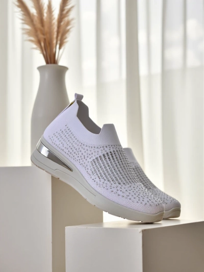 Royalfashion Slip-on női wedge sportcipők strasszokkal Qelavise