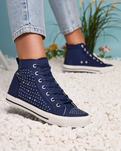 Tengerészkék magas szárú tornacipő cirkókkal Totulu- Footwear