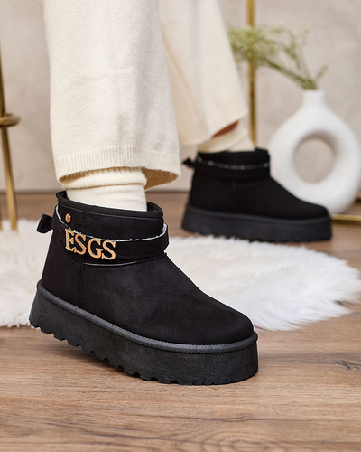 Royalfashion Rózsaszín női a'la hócsizma Esgala díszítéssel