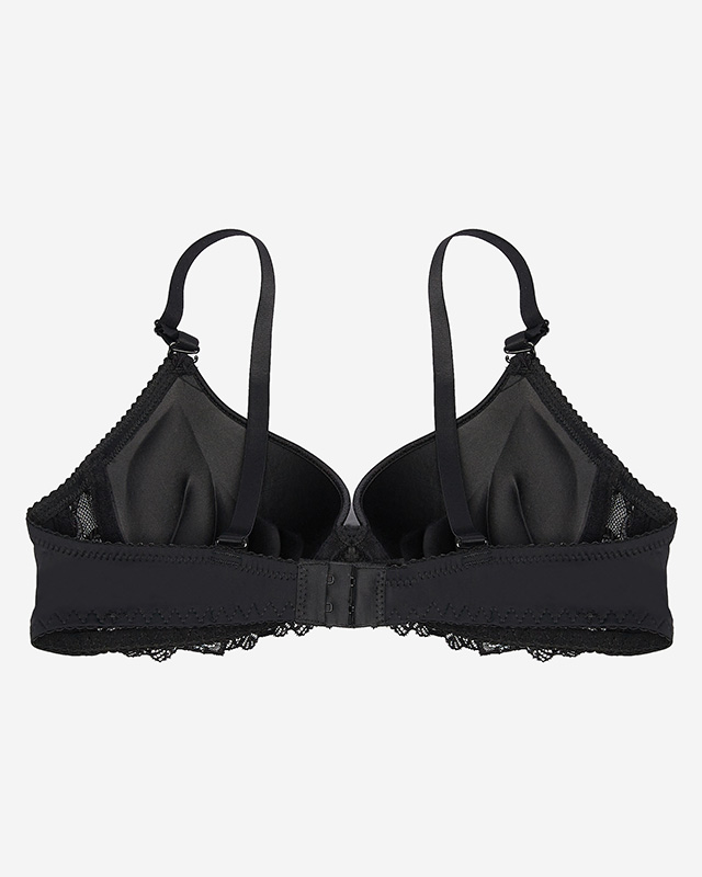 Fekete női melltartó csipkével díszítve - Fehérnemű