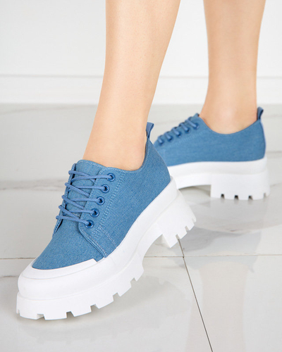 Női kék fűzős fűzős cipő Rozia - Lábbeli