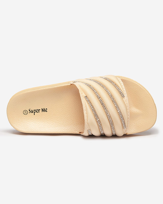 OUTLET Arany női papucs cirkóniával Mytaris - Lábbeli