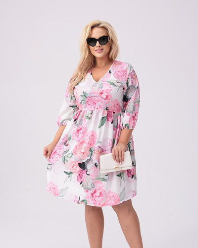 Royalfashion Női térdig érő ruha nyomtatással PLUS SIZE