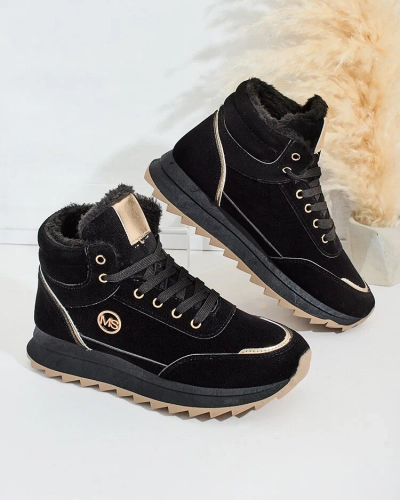 Royalfashion Melegített női tornacipő szőrmével Casill