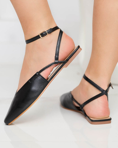 Szandál a'la balerina fekete Talio- Shoes