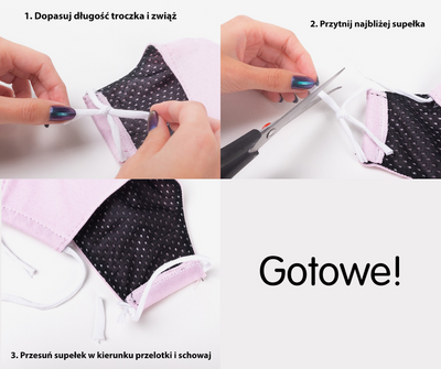 Miętowa 2 warstwowa maseczka ochronna na twarz - Maseczki