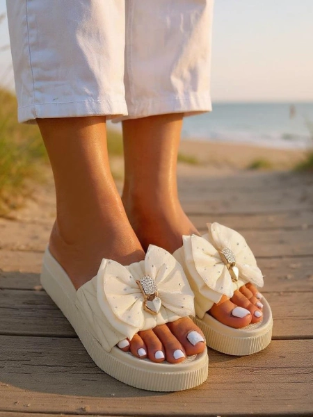 Royalfashion Női platform papucs masnival Sento Pace