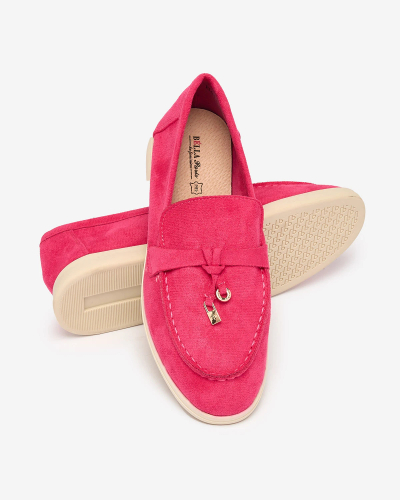 Royalfashion Fuchsia női mokaszinok finom díszítéssel Classic Lux