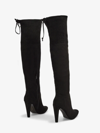 Női térd fölötti öko velúr magassarkú csizma Eldirros