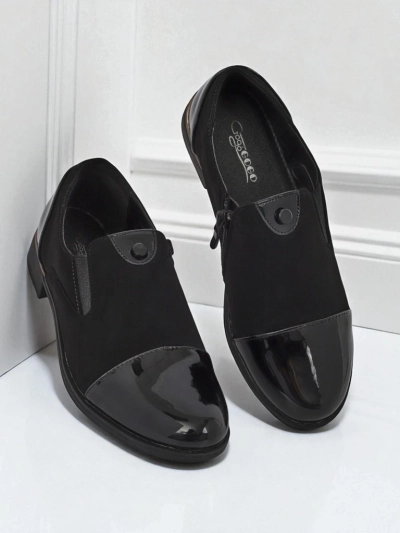 Aurelia Nero – elegáns női Royalfashion félcipő matt bőrből