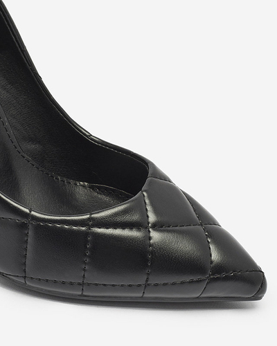 Női steppelt pumpa fekete színben Duclisa- Footwear