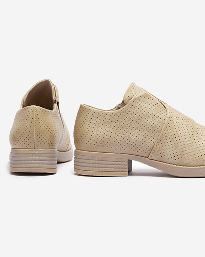 Bézs női öko bőr félcipő Ilioppa- Lábbeli