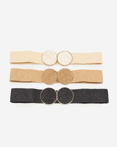 Női fekete fonott rugalmas öv - Kiegészítők