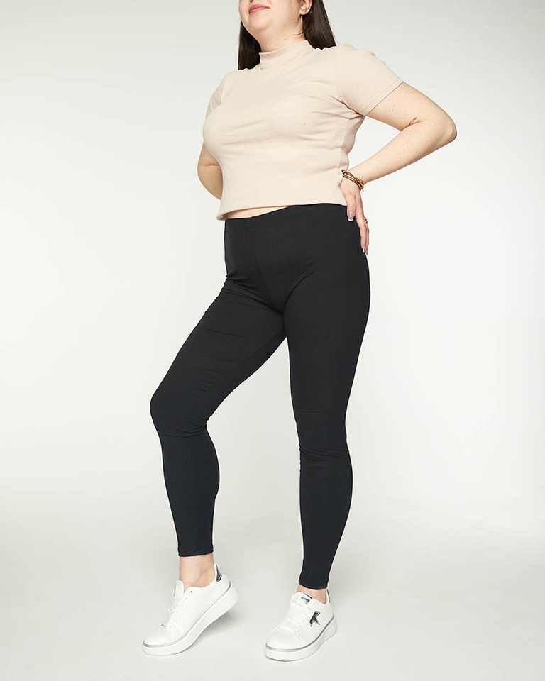 Klasszikus fekete női leggings PLUSZ MÉRET - Ruházat