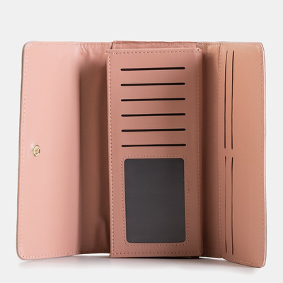 Szürke, nagy női pénztárca íjjal - Pénztárca