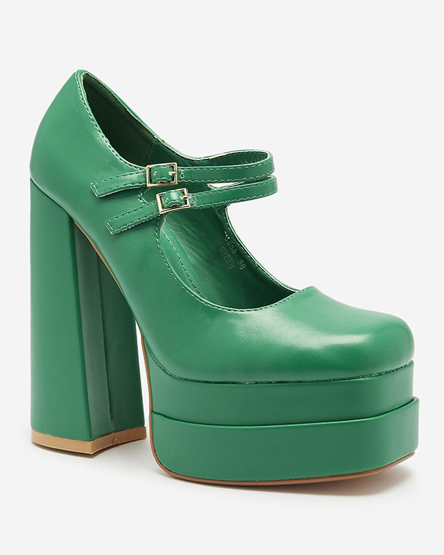Zöld női magas tűsarkú cipő Edisa - Lábbeli