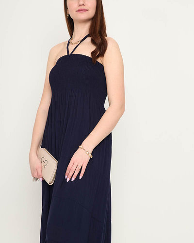 Navy midi ruha PLUSZ MÉRET - Ruházat