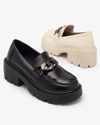 Royalfashion Női mokaszin fekete Lopolla